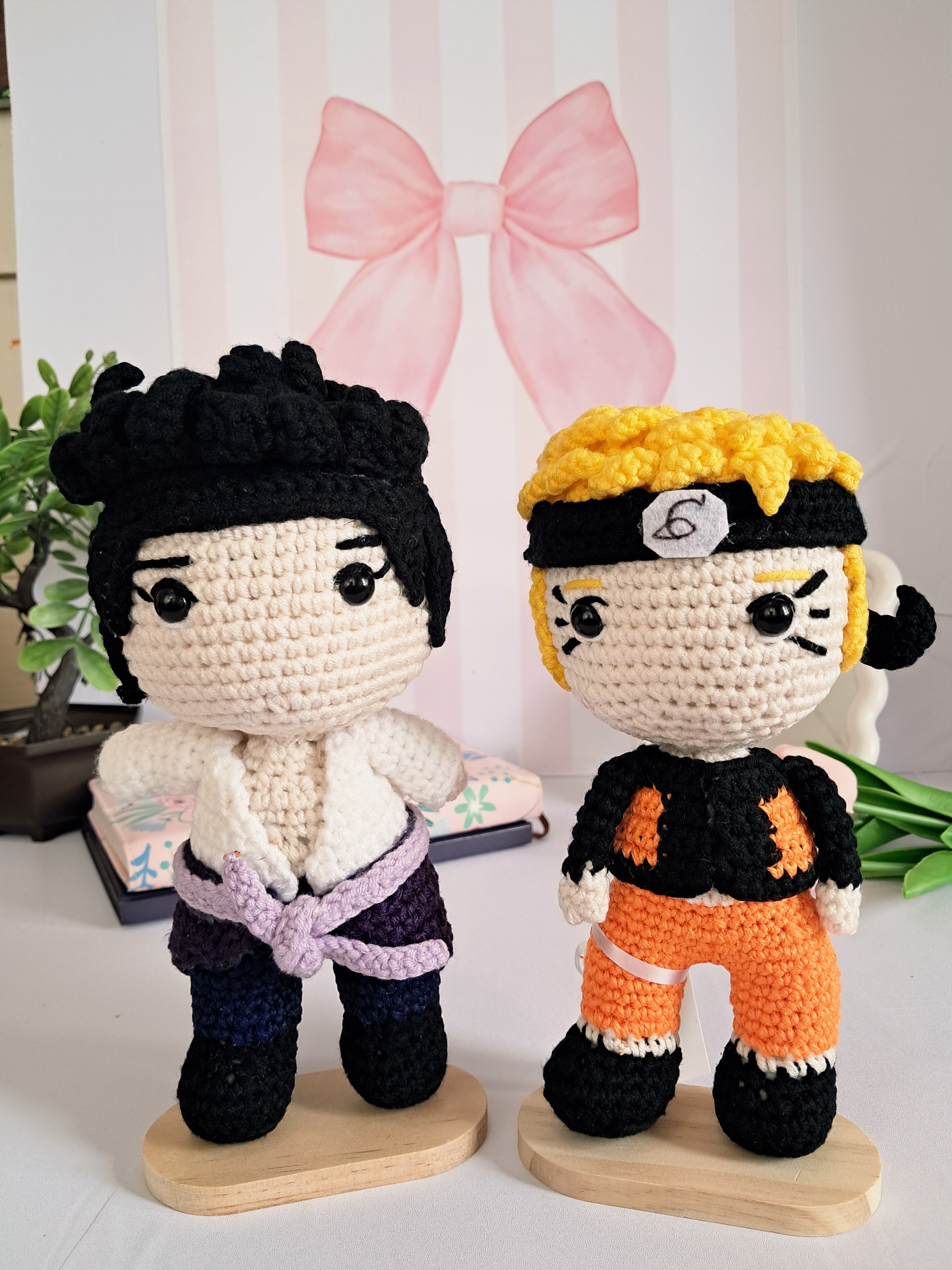 Naruto & Sasuke Crochet Dolls
